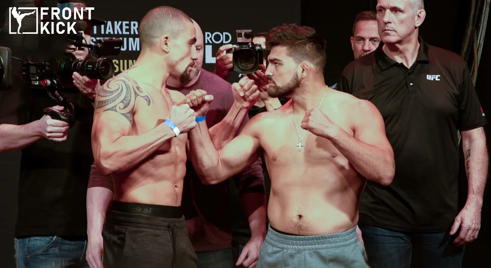 UFC 234 Robert Whittaker Kelvin Gastelum Frontkick.online