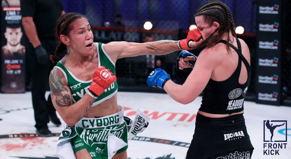 Cris Cyborg Leslie Smith Bellator 259 Frontkick.online