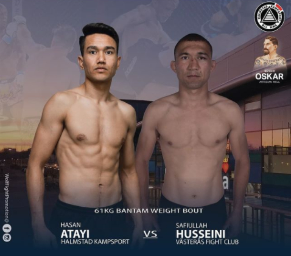 Hasan Atayi Safiullah Husseini Wolf Fight Promotion 3 Svensk MMA Frontkick Online