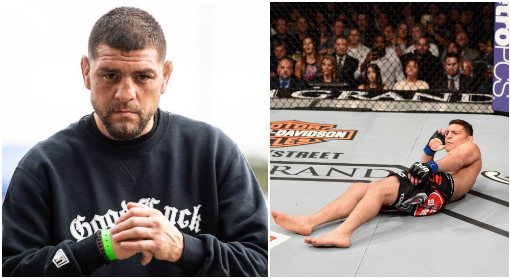 Nick Diaz löfte UFC 266 Robbie Lawler MMA Frontkick Online