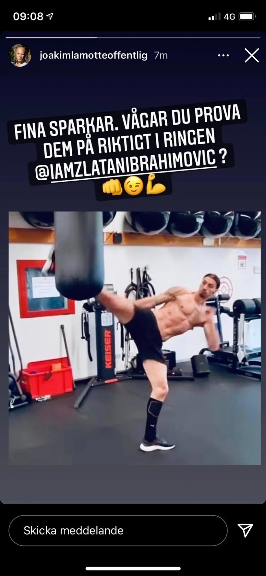 Joakim Lamotte Zlatan Ibrahimovic Instagram Frontkick ONline