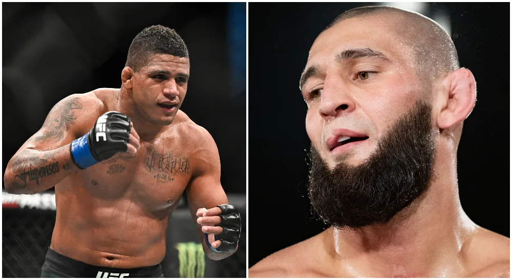 Khamzat Chimaev Gilbert Burns UFC Frontkick.online