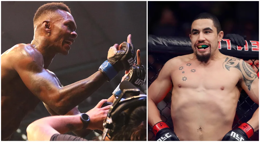 Israel Adesanya Robert Whittaker UFC 271 MMA Frontkick