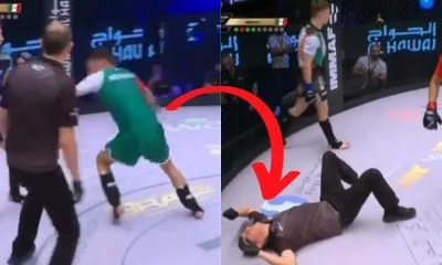 MMA Super CUp Domare referee knocked out MMA Frontkick Online
