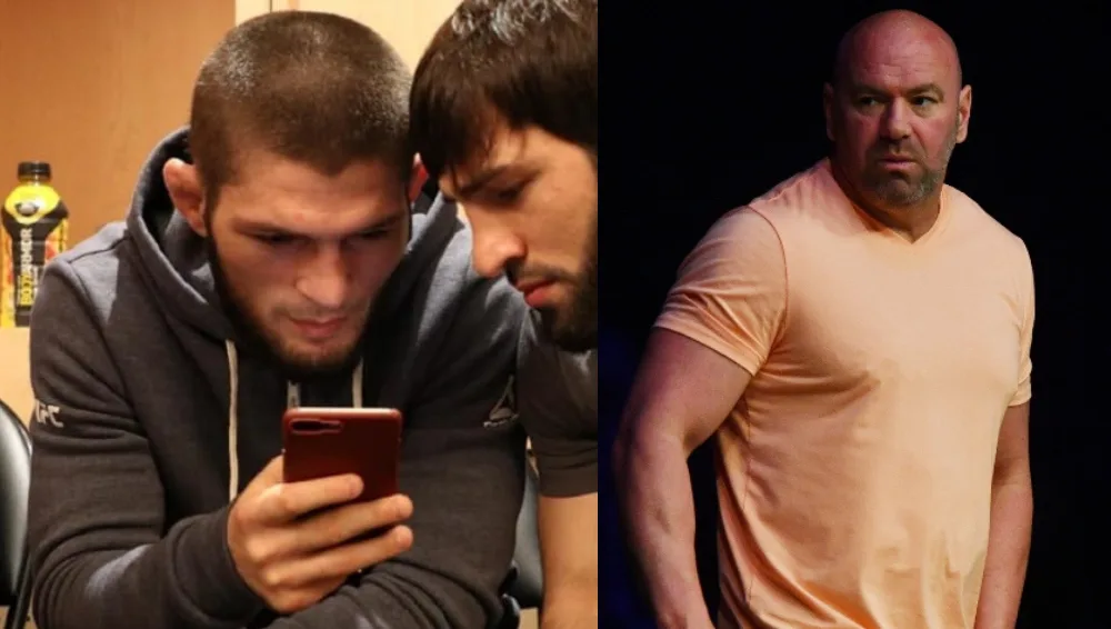 Khabib Nurmagomedov Dana White ghostad UFC MMA Frontkick Online