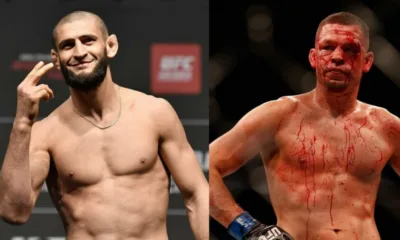 Khamzat Chimaev Nate Diaz UFC MMA Frontkick Online