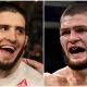 Islam Makhachev Khabib Nurmagomedov Frontkick