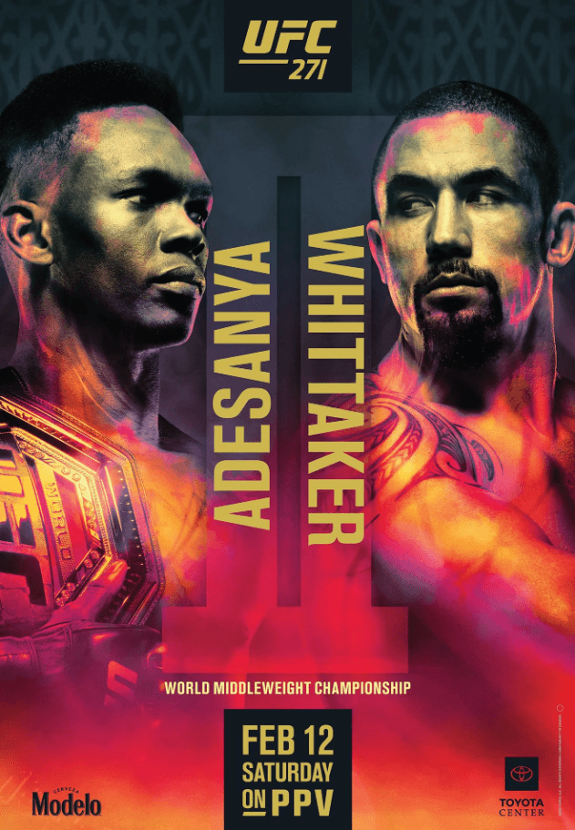 adesanya vs whittaker 2 poster Frontkick