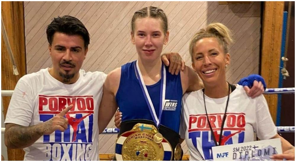 Emilia Koivisto Swedish Muay Thay Championship Frontkick.online