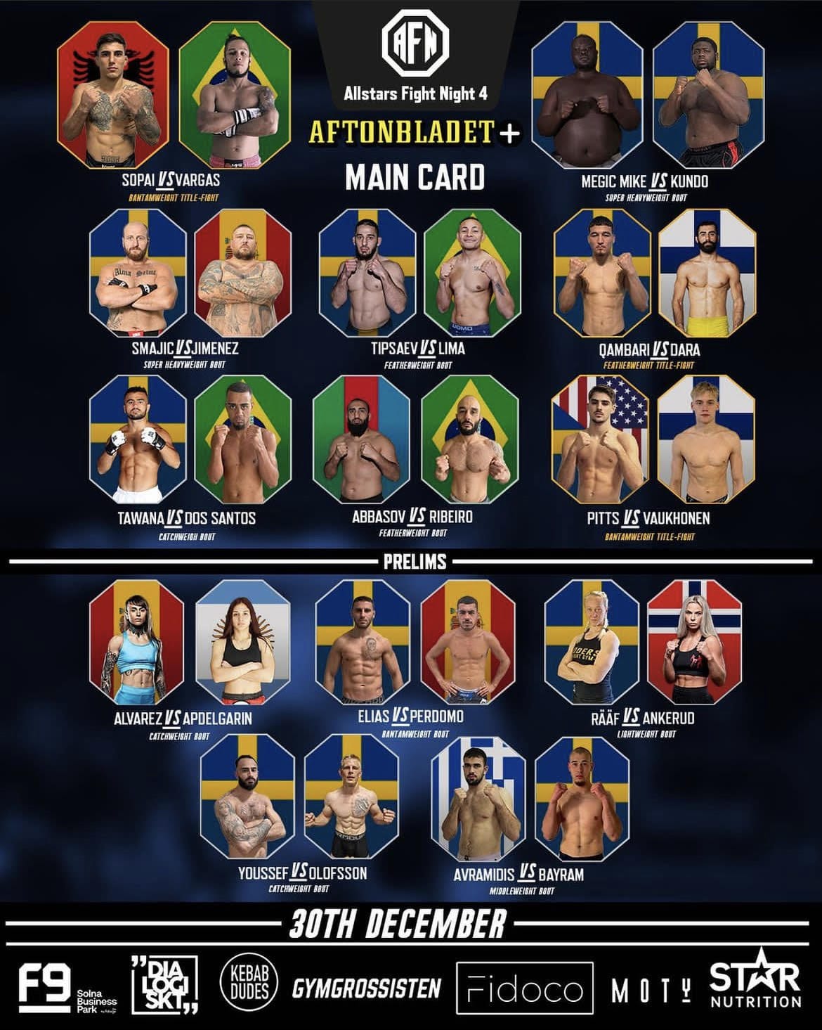 Allstars Fight Night AFN 4 MMA