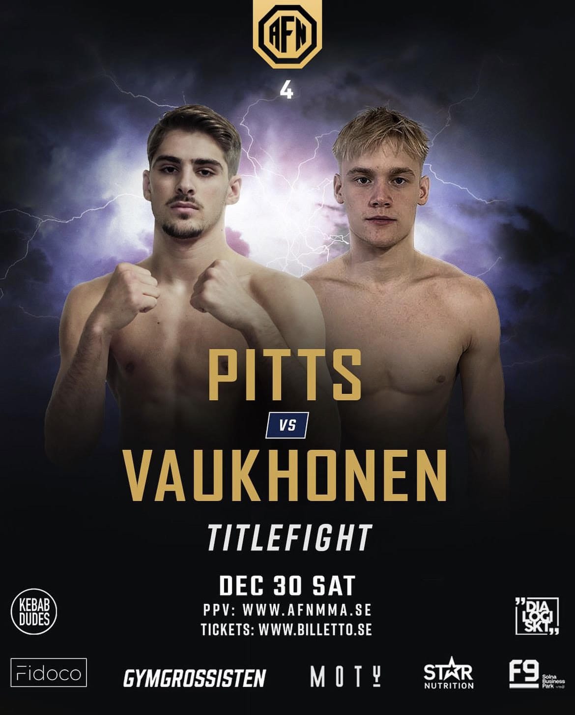 Allstars Fight Night Liam Pitts AFN 4 MMA
