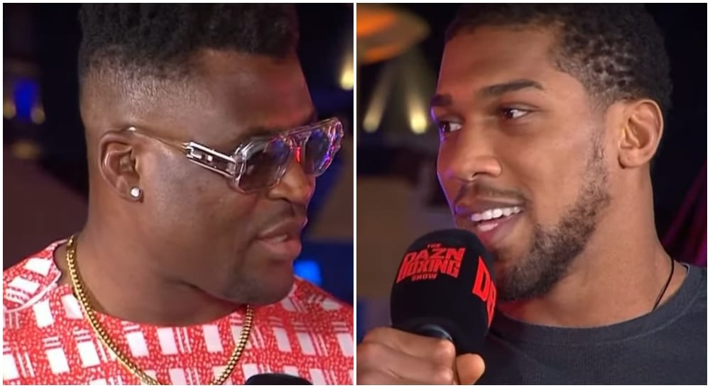 Francis Ngannou Anthony Joshua boxing Frontkick.online