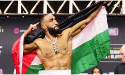 Belal Muhammad flagga Frontkick