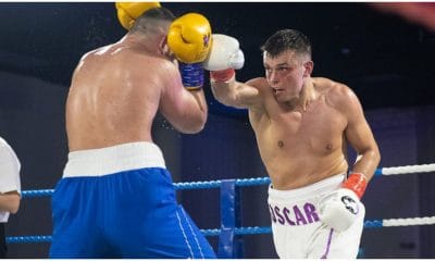 Oscar Ahlin boxning 1 Frontkick