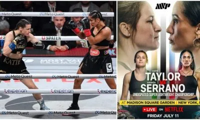 Taylor vs Serrano 3 boxning Frontkick