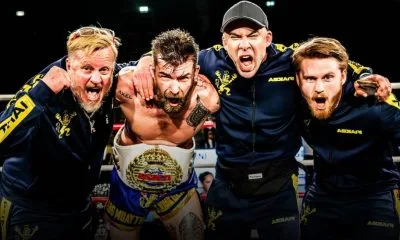 Joakim Hägg ISKA GBG Muay Thai Frontkick WBC Sverige Sweden