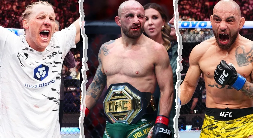 UFC-ranking Paddy Pimblett Alexander Volkanovski Jean Silva MMA
