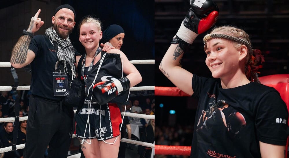 Vilda Ekhorn – OneChai Muaythai (Stockholm) WBC Sverige Sweden Frontkick 2