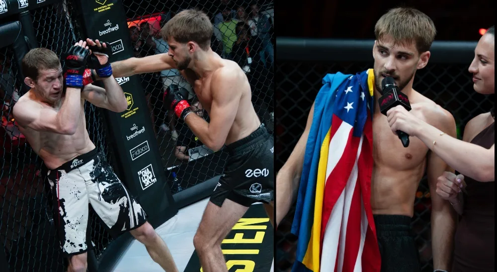 Liam Pitts AFN 10 MMA Oktagon Frontkick