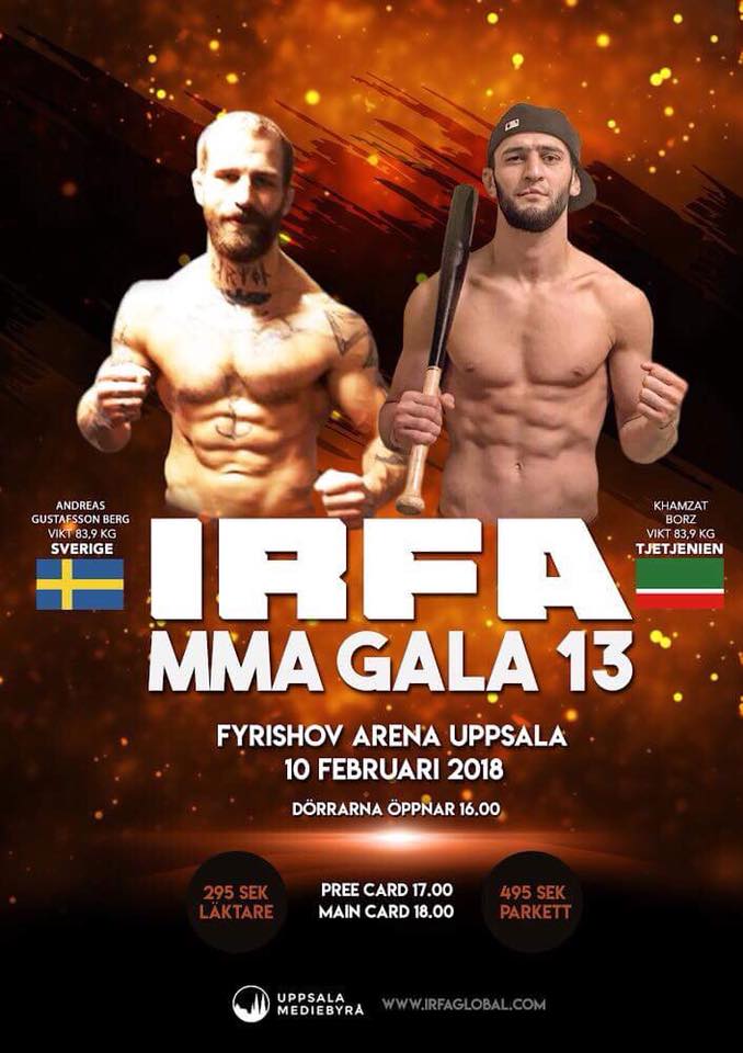Andreas Gustafsson vs Khamzat Chimaev IRFA MMA