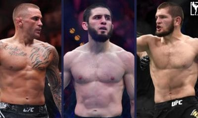 Dustin Poirier Islam Makhachev och Khabib Nurmagomedov Frontkick.online
