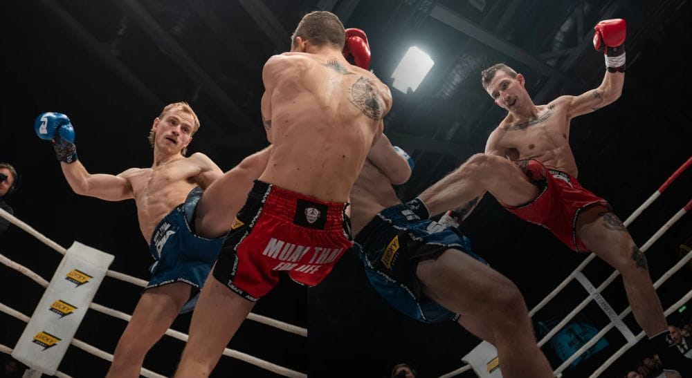 Usman Vocaev Simon Vinterskog Rasmus Eriksson MTFL Muay Thai for Life 18 Frontkick (2)