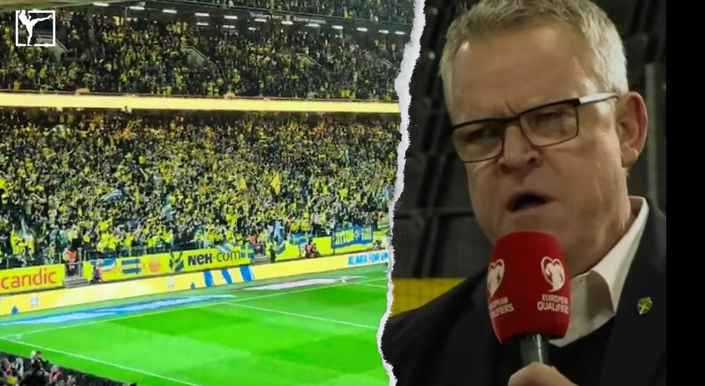 Janne Andersson svenska fotbollsfans Frontkick