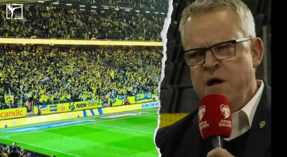 Janne Andersson svenska fotbollsfans Frontkick