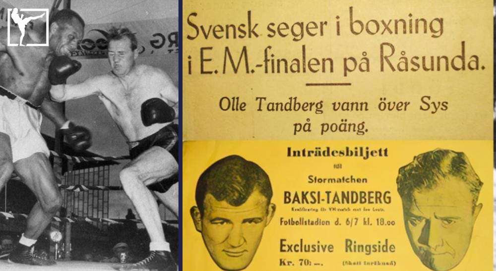 Olle Tandberg svensk boxningshistoria Frontkick.online