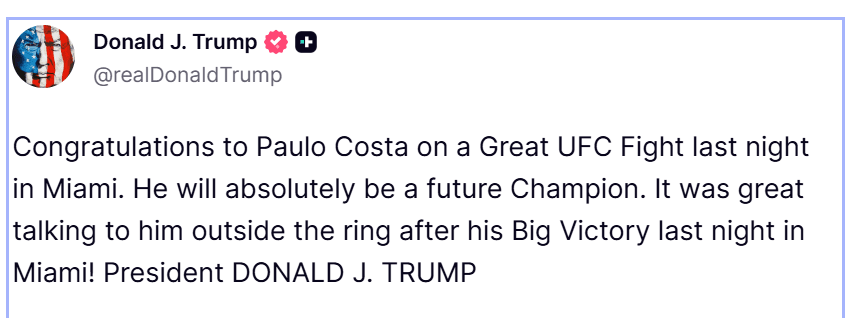 Donalt Trump Paulo Costa Frontkick