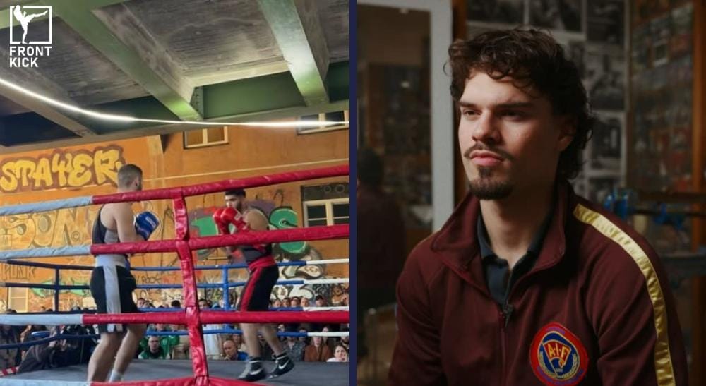 Aiden De Araujo boxning under bron Frontkick