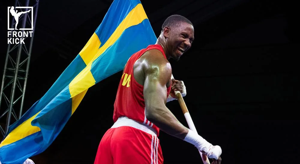 Elwin Belezika boxningslandskampen i Stockholm Frontkick.online