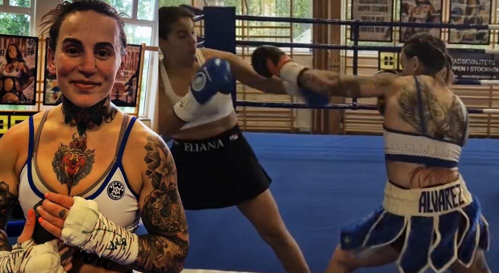 Frontkick Aitana Alvarez boxning