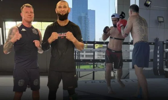 Joakim Karlsson Khamzat Chimaev UFC MMA Frontkick