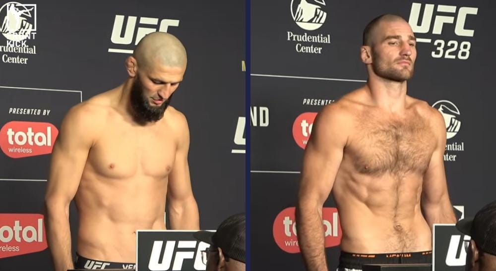 invägningen inför UFC 328 Frontkick.online