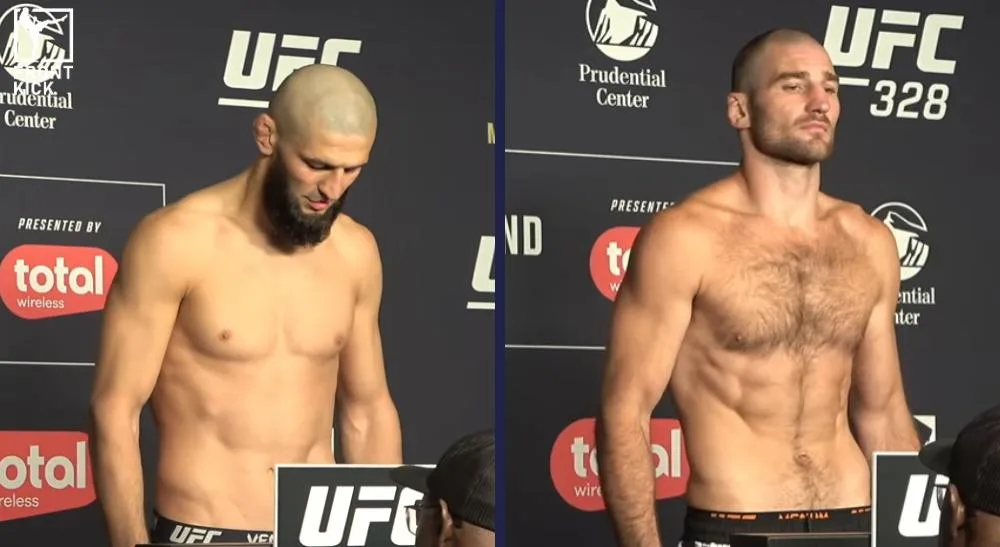 invägningen inför UFC 328 Frontkick.online