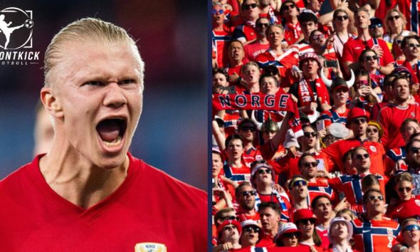 Erling Haaland fotboll Frontkick