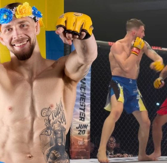 Frontkick Alexander Lööf Cage Warriors 206 MMA