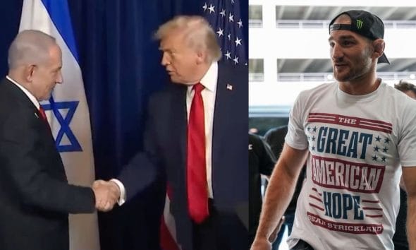 Frontkick Sean Strickland Donald Trump Benjamin Netanyahu UFC White House UFC Vita huset