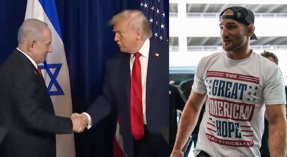 Frontkick Sean Strickland Donald Trump Benjamin Netanyahu UFC White House UFC Vita huset