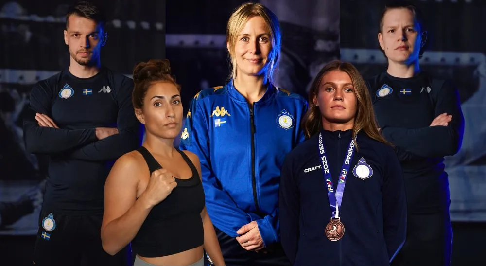 Frontkick Synnöve Asplund thaiboxning VM 2026 Moa Carlsson