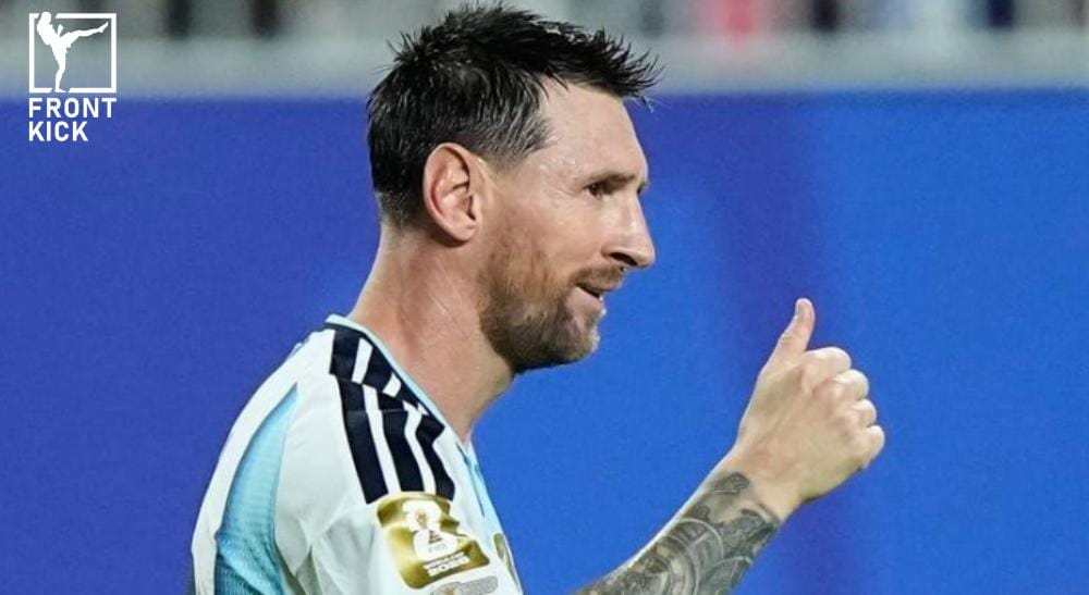 Lionel Messi fotboll Frontkick