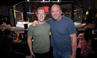 UFC Photo Jeff Bottari Mark Zuckerberg Dana White Frontkick