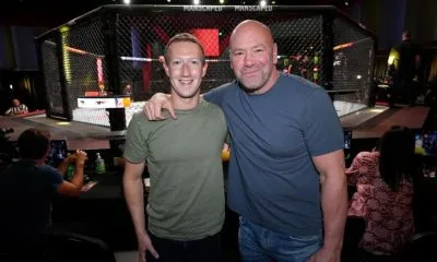 UFC Photo Jeff Bottari Mark Zuckerberg Dana White Frontkick