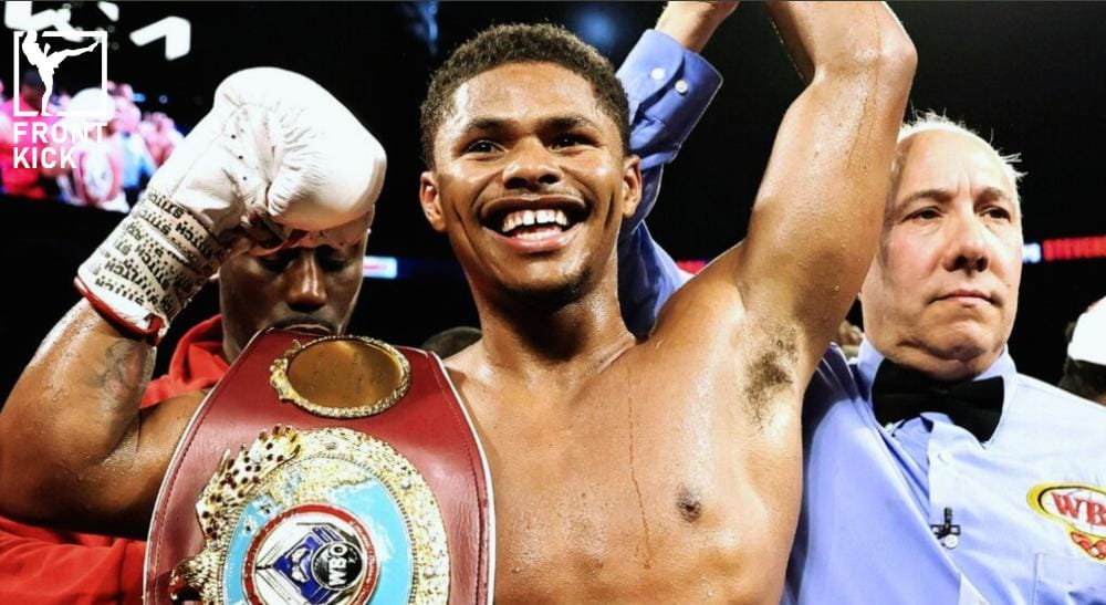 Shakur Stevenson boxing Frontkick