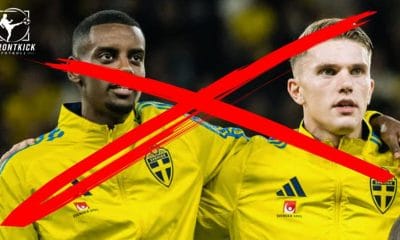 Svenska landslaget Alexander Isak Viktor Gyökeres Frontkick (1)