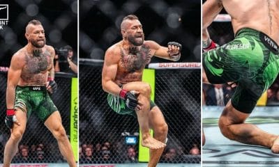 Conor McGregor skada UFC 329 FRONTKICK