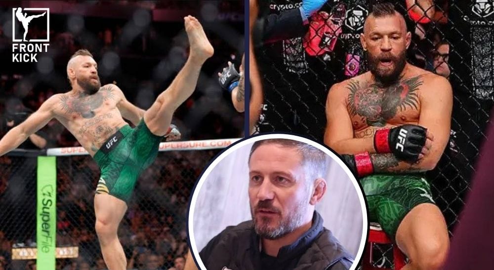 John Kavanagh och Conor McGregor UFC 329 Frontkick