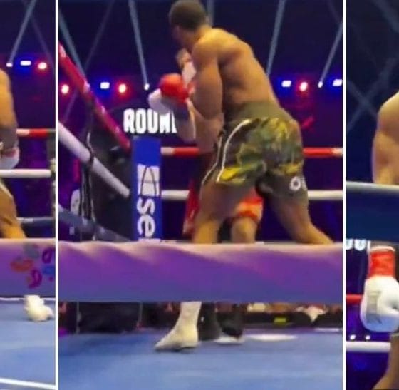Joshua vs Prenga boxning FRONTKICK