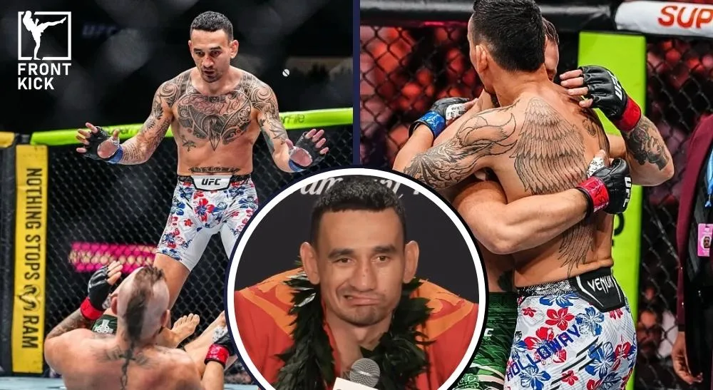 Max Holloway och Conor McGregor UFC 329 Frontkick